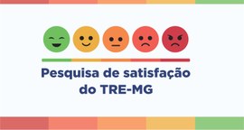 Imagem com cinco "emojis" representando o grau de satisfação.