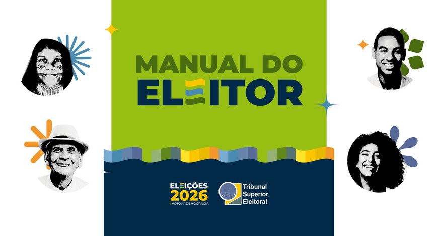 Banner com fundo branco, verde claro e azul escuro. Nas laterais, foto em preto e branco dos ros...
