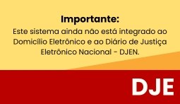 O Tribunal Regional Eleitoral de Minas Gerais ainda não está utilizando o Domicílio e/ou o DJEN ...