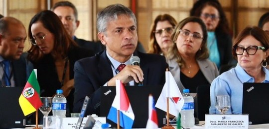 Foto do Des. Carlos Henrique Perpetuo Braga durante 58º Encontro do CCORELB