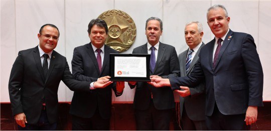 Deputado Zé Reis, deputado Zé Guilherme, desembargadores Maurício Soares e Octavio Boccalini, de...