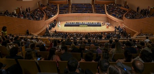 Imagem da Sala Minas Gerais durante solenidade de diplomação