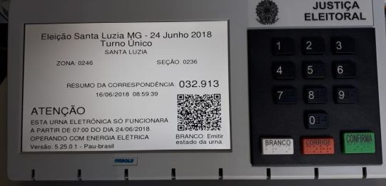 Imagem da carga das urnas das eleições suplementares de Santa Luzia em junho de 2018.