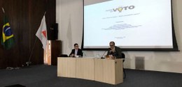 Evento Antes do Voto, no auditório do TRE-MG em 23/03/2018.