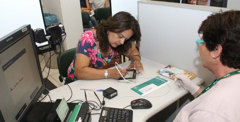 TRE-MG cadastramento biométrico. Foto: Cláudia Ramos CCS/TRE-MG