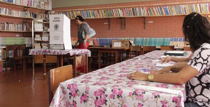 TRE-MG eleiçoes-extemporanea-Diamantina Votação em uma seção na cidade de Diamantina, neste domingo (7)