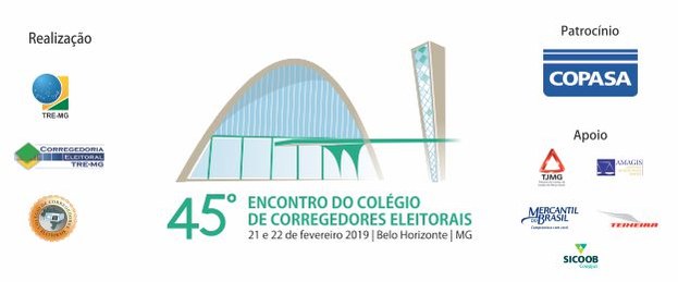 Marca do XLV Encontro de Corregedores Eleitorais.