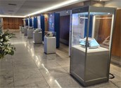 Foto da exposição de 30 anos da urna eletrônica