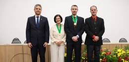 Medalha Levindo - servidores Suely e Rodolfo e dirigentes TRE-MG
