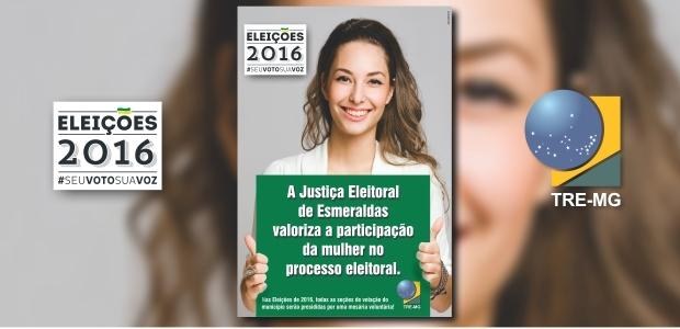 TRE-MG Mulheres Esmeraldas Participação da mulher como mesária nas Eleições 2016 na cidade de Esmeraldas/MG. Fotomontagem: ...