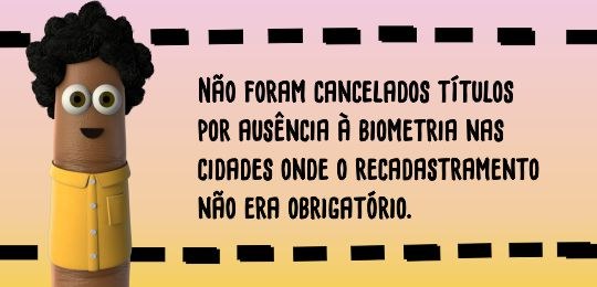 Card para notícia sobre títulos não cancelados por biometria para as Eleições 2018.