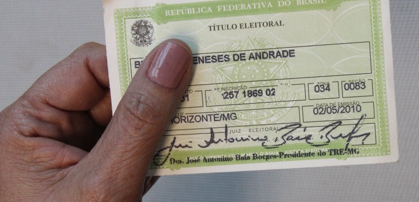TRE-MG título de eleitor. Foto: Cláudia Ramos / CCS