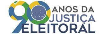 90 anos JE logomarca dos 90 anos da justiça eleitoral fundo branco