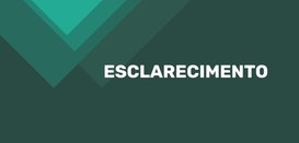 Fundo em tons de verde com a palavra esclarecimento escrita em branco.