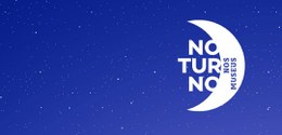 Banner retangular azul escuro com pequenas estrelas brancas. No canto direito, há o desenho de u...
