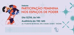 Banner cinza laro com alguns elementos verdes e desenho da cabeça de uma mulher de perfil. No ce...