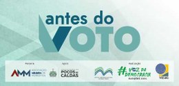 Sobre um fundo azul claro está escrito antes do voto.