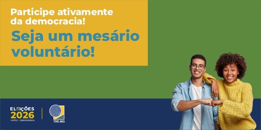 Banner mesário voluntário