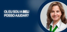 imagem de uma atendente virtual com o texto "Oi, eu sou a Bel. Posso ajudar?"