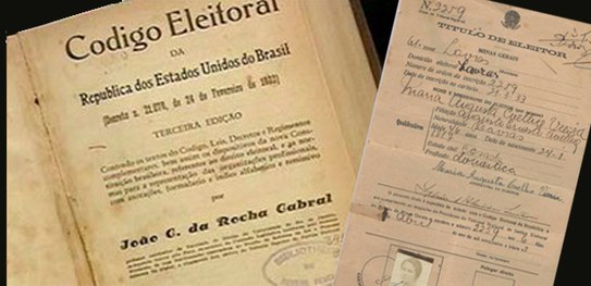 Título de eleitora  e código eleitoral de 1932