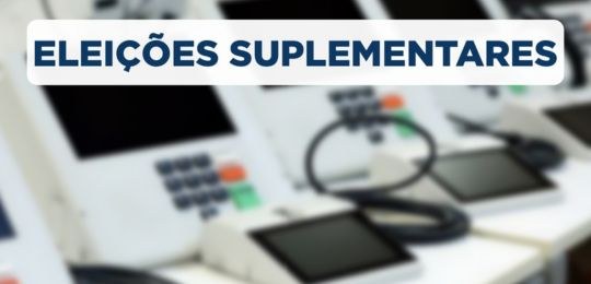 Banner com a inscrição Eleições Suplementares - ano 2025