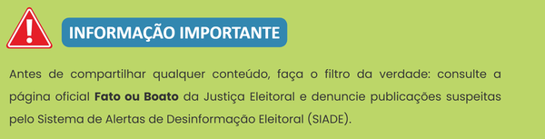 TRE-MG Informação importante - desinformação