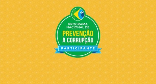 TRE-MG-seloPNPC Selo de participante do Programa Nacional de Prevenção à Corrupção, nas cores verde, azul claro ...