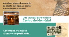 Campanha doação para o acervo do Centro de Memória - Imagem para a Galeria de Mídia 