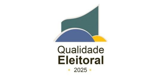 TSE-qualidade-eleitoral-2025 A imagem apresenta figura do prédio do TSE com as cúpulas dos auditórios, nas cores verde, a,are...