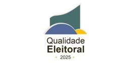 A imagem apresenta figura do prédio do TSE com as cúpulas dos auditórios, nas cores verde, a,are...